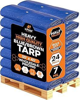 30' x 40' Heavy Duty Poly Tarp - 7 Mil (Bulk Pallet) - Mega Tarps
