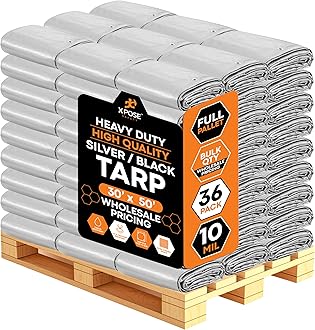 30' x 50' Heavy Duty Poly Tarp - 10 Mil (Bulk Pallet) - Mega Tarps