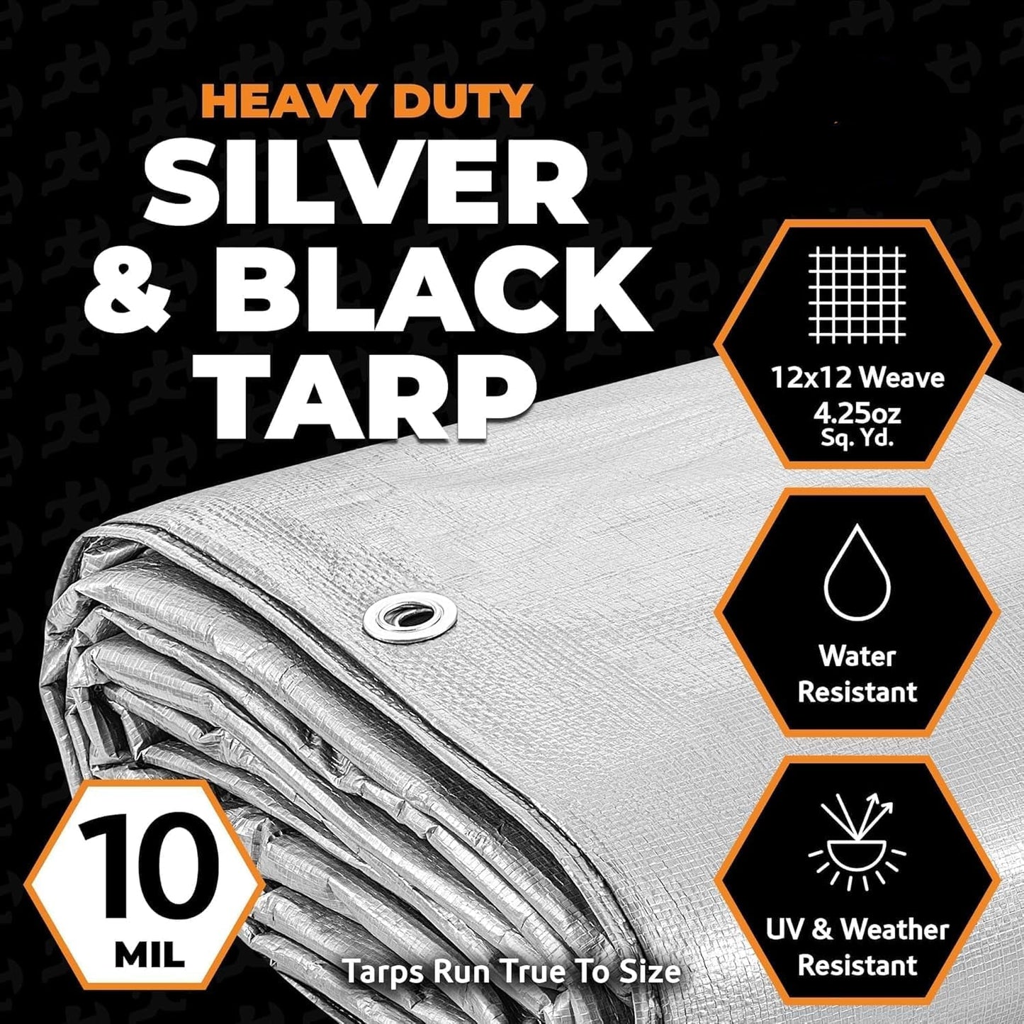 40' x 60' Heavy Duty Poly Tarp - 10 Mil (Bulk Pallet) - Mega Tarps